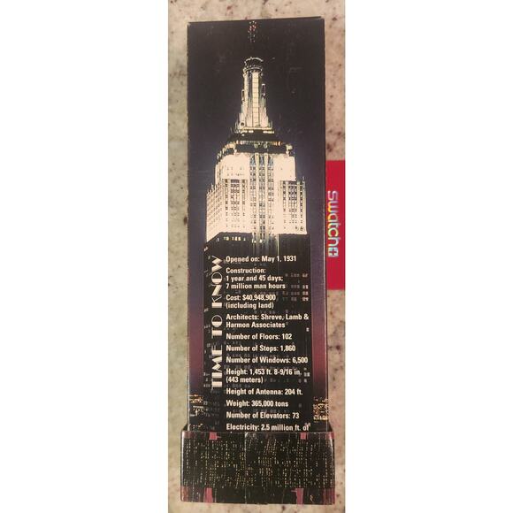 Swatch Watch EMPIRE STATE BUILDING BOX GK309PACK 1999 Limited Packagings NOS - Picture 13 of 17